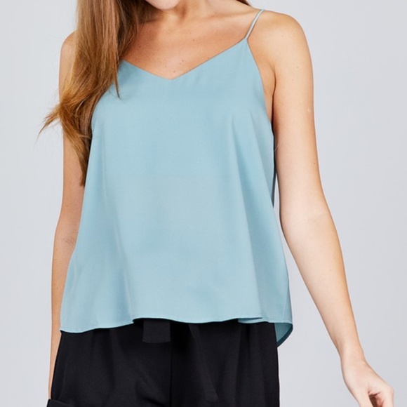 Top Cami ZOEY Sea Blue Cami - Picture 3 of 5